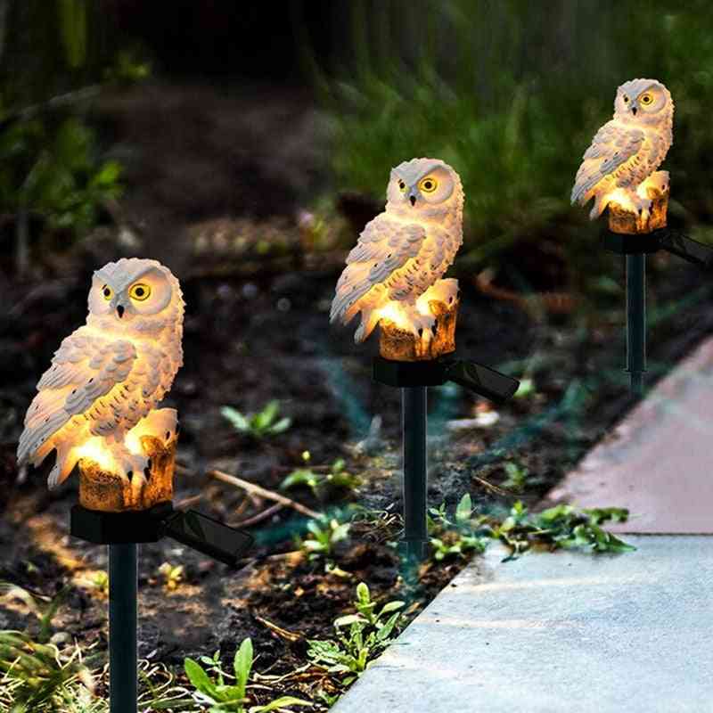 Owl Shape Waterproof Led Outdoor Solar Lights
