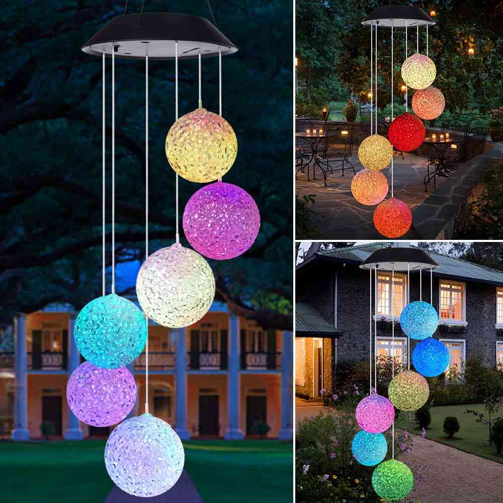 Spiral Wind Chime Style- Solar Led Light For Outdoor