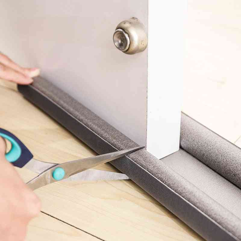 Bande d'étanchéité inférieure de porte flexible - réduction du bruit insonorisée sous le butoir de porte anti-poussière, bande d'étanchéité pour fenêtre (1 paquet) -