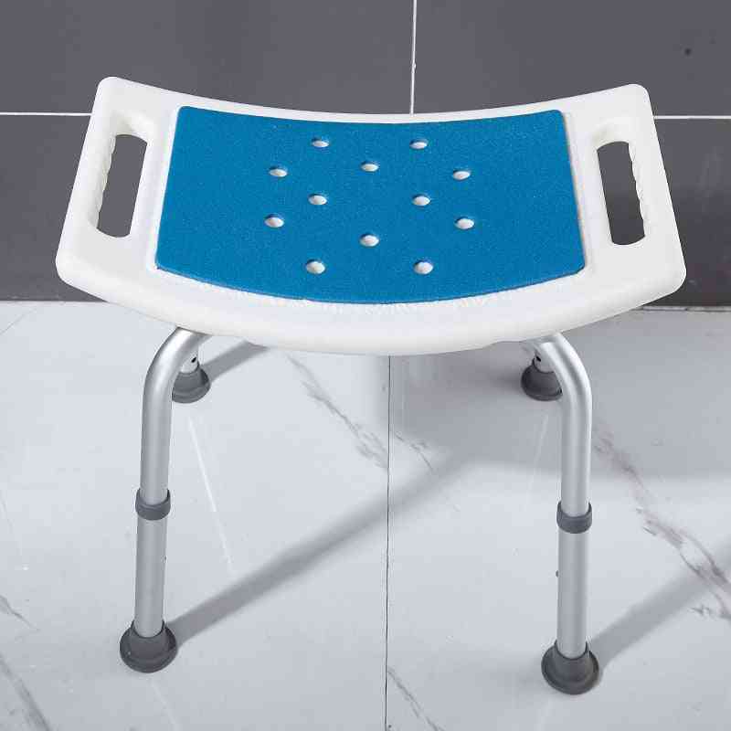 Barrier Free, Shower Stool With Adjustable Height For Elderly/disabled