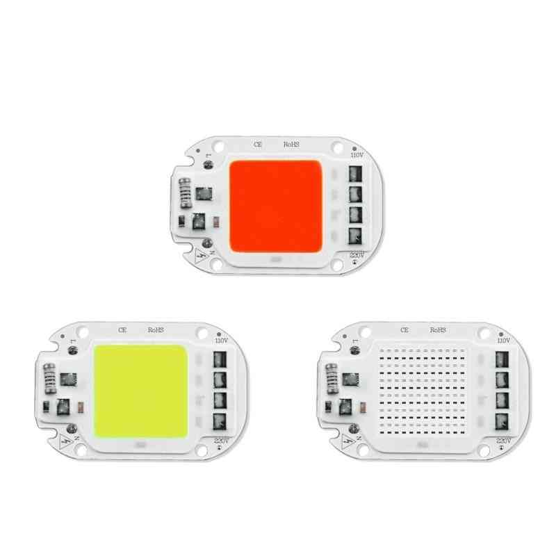 Led-cob-lampun helmi 110v 220v 20w 30w 50w smart ic led-siru-DIY led-valonheittokoristeluun punainen vihreä sininen keltainen lämmin päivä valkoinen