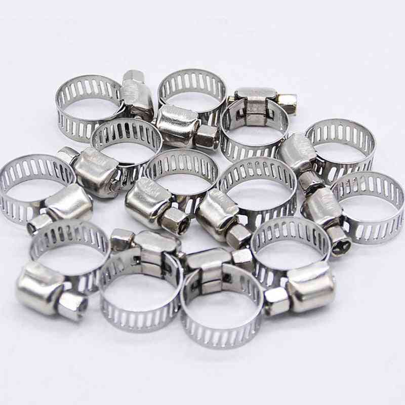 Stainless Steel Mini Fuel Line Pipe Hose Clamp Clip