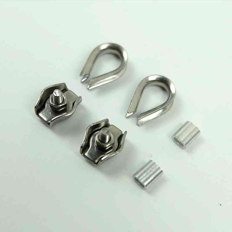 Inel degetare, cleme pentru cabluri cu mâner unic și inel de aluminiu pentru cabluri din oțel inoxidabil