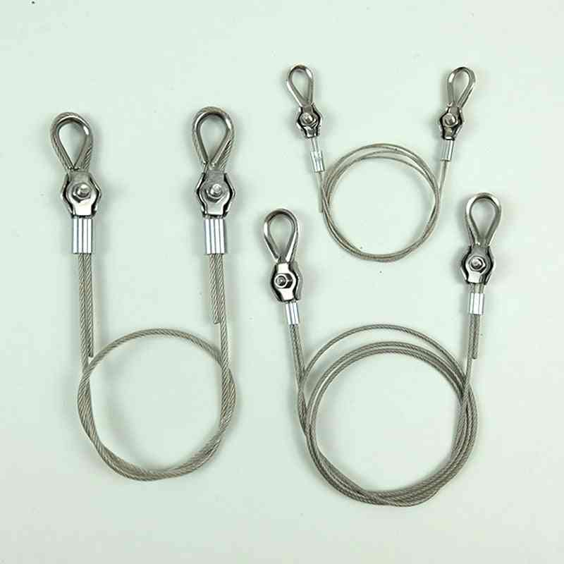 Braçadeira de anel de dedais 2pcs, braçadeiras de cabo de garras simples 2pcs, ponteira de alumínio 2pcs para cabos de aço inoxidável de 1 mm / 2 mm / 3 mm - braçadeiras para corda de 1 mm