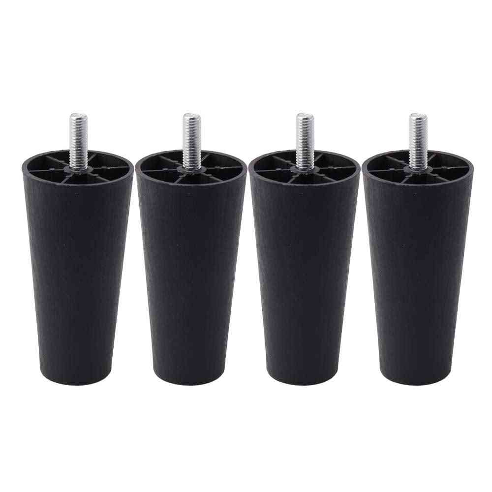 Round Tapered Plastic Furniture Legs Feet - Thread Shank For Sofa, Couch & Chair