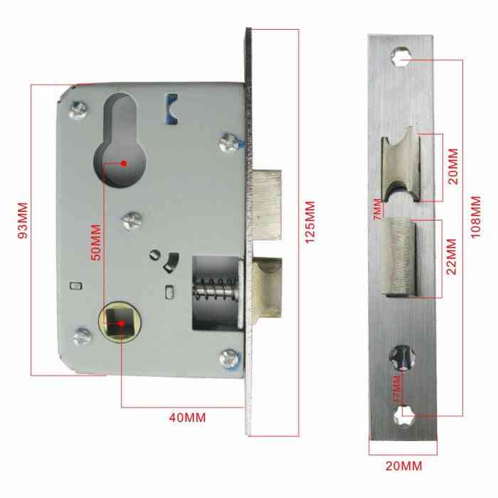 Electroplated, Aluminum Door Lock Handle