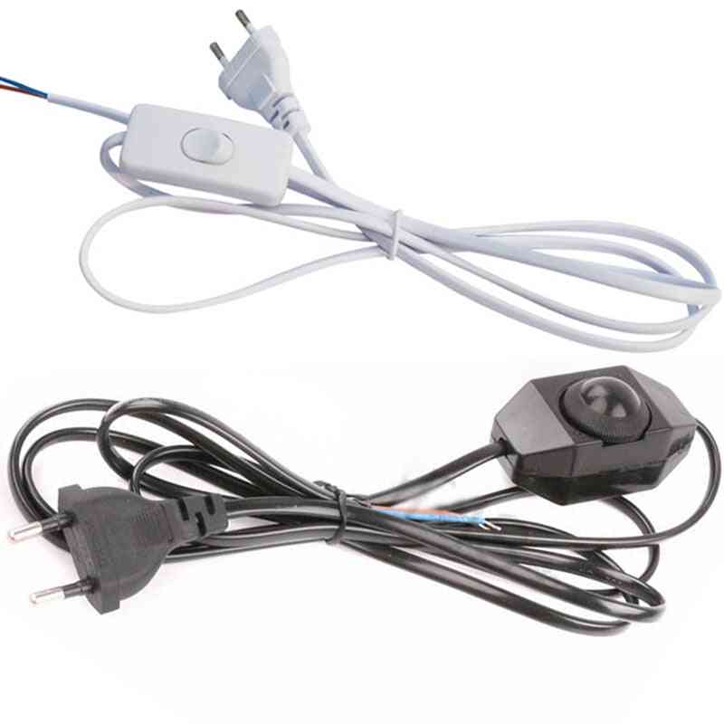 Dimmer switch eu-stik kabel lysmodulator lampe-line dimmer controller til bordlampe el-ledning ac110v 220v 1,8m - 1,8m eu