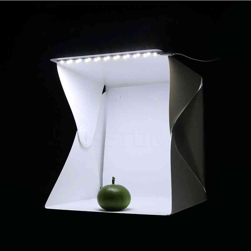 Mini puha doboz, led fotózás a szobai összecsukható stúdió fényhez