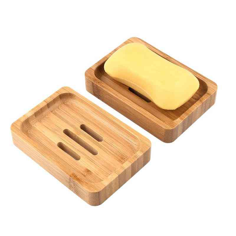 Handmade Wood Bamboo Soap Dish Tray Case