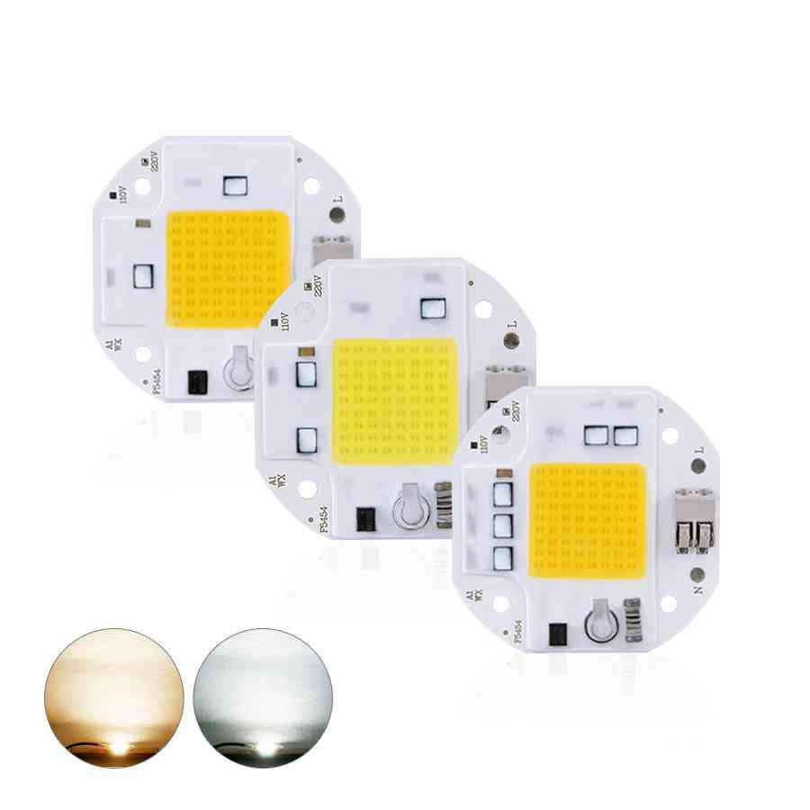 Puce LED haute puissance 100W / 70W / 50W COB, 220V / 110V LED COB puce de soudage diode gratuite pour projecteur projecteur Smart IC pas besoin de pilote - blanc chaud / 110v / 50w