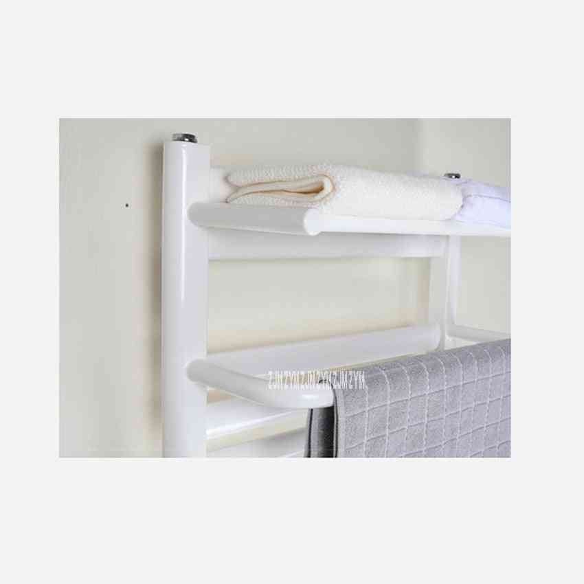 Podgrzewacz do ręczników ze stali niskowęglowej podgrzewany, wieszak na ręczniki stała temperatura podgrzewany elektrycznie wieszak na ręczniki 110 v / 220 v - 700x450mm biały / 110v