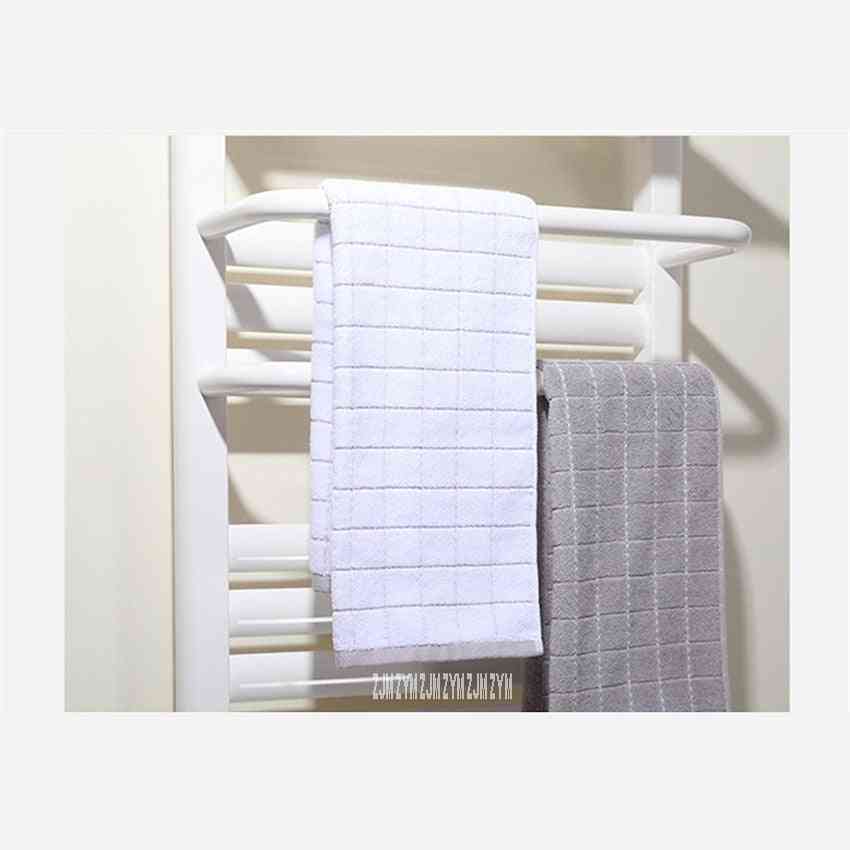 Sèche-serviettes en acier à faible teneur en carbone chauffé, sèche-serviettes à température constante chauffage électrique sèche-serviettes 110v / 220v - 700x450mm blanc / 110v