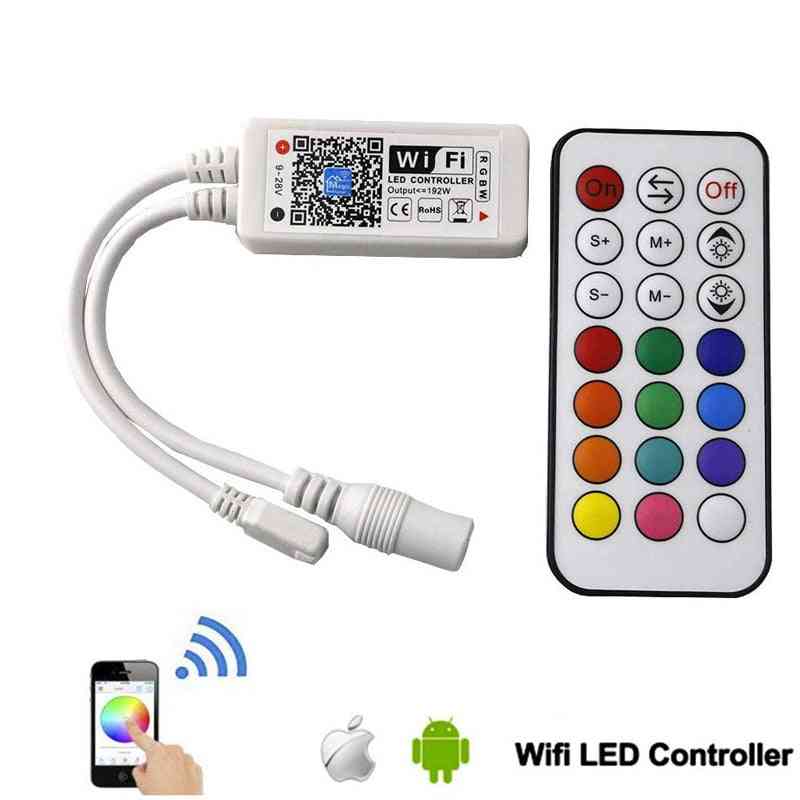 Dc5v 12v / 24v rgb led kontroler wifi rgbw / rgbww bluetooth wifi kontroler led dla 5050/2835 / ws2811 / ws2812b taśmy led magiczne - bluetooth rgbw