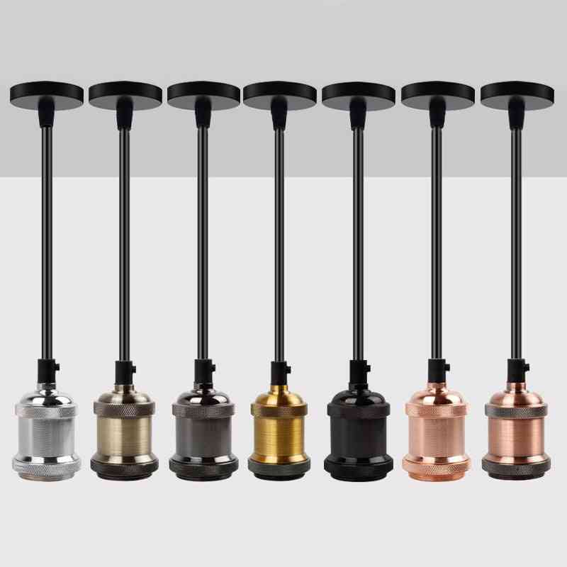 Vintage edison lamphouder e27 schroef bulb-basis 110v / 220v aluminium licht socket industriële retro fitting lamp / houder - zilver