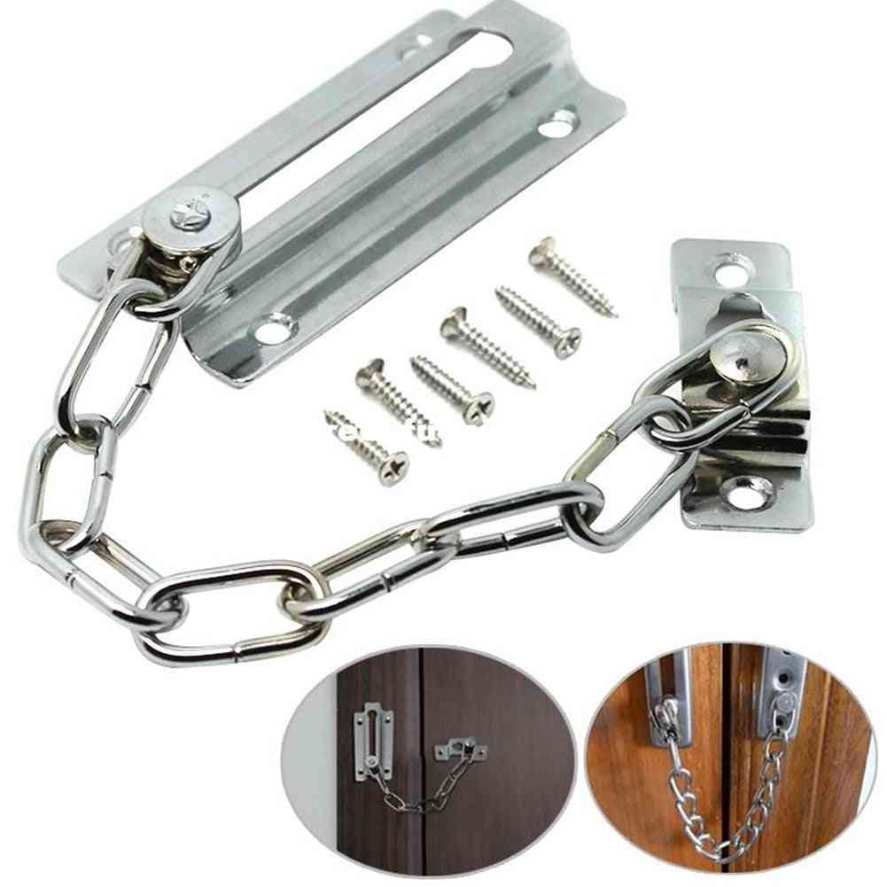 Sliding Door Lock Chain - Easy & Quick Install Provide Extra Safety Protection For