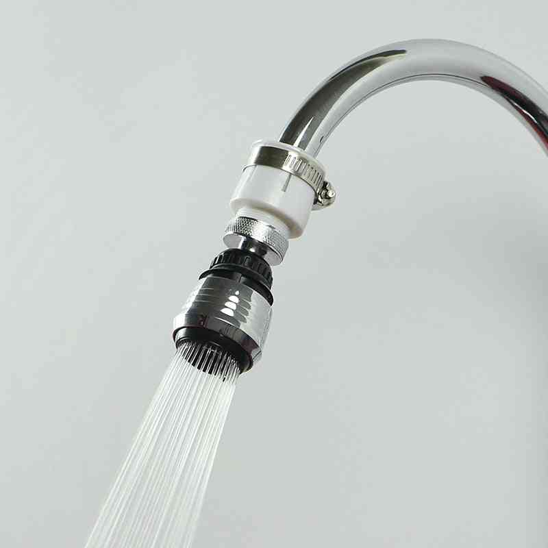 Aérateur de robinet de cuisine à 360 degrés, filtre à eau réglable à 2 modes pour douche de connecteur de buse à économie d'eau - type en plastique