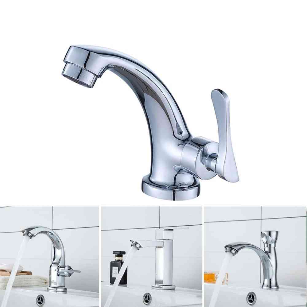 Bathroom Zinc Alloy Basin Faucet - Deck Mounted Sink Single Cold Single Handle Tap