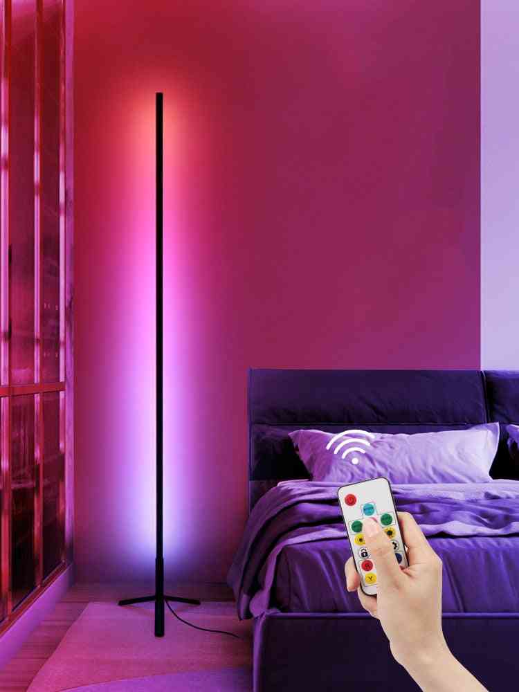 Lámpara de pie Symphony, decoración de atenuación colorida en vivo con tres colores para el dormitorio de la sala de estar y la sala de anclaje - Lámpara de pie blanco cálido / enchufe de EE. UU.