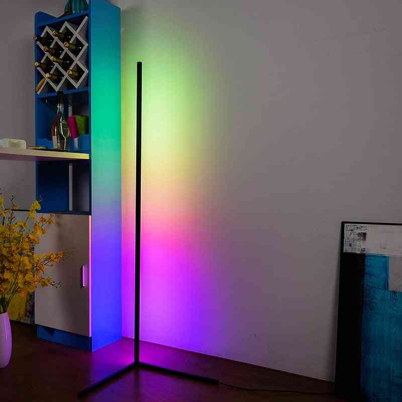 Nordic Rgb Corner Floor Lamp ,modern And Simple Led Rod  For Home