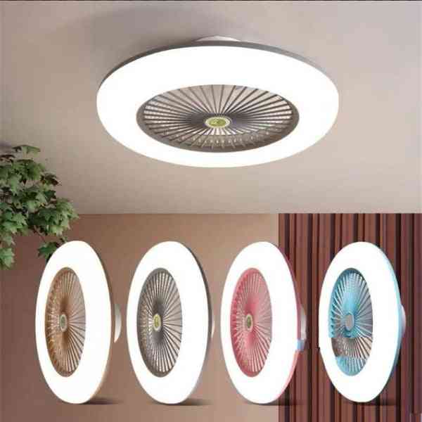 Modernt sovrumsfläktlampa, LED-takfläktar med lampor för vardagsrum, 220V kylventilator takfläktlampa med fjärrkontroll - vit / diameter 55cm / 110V