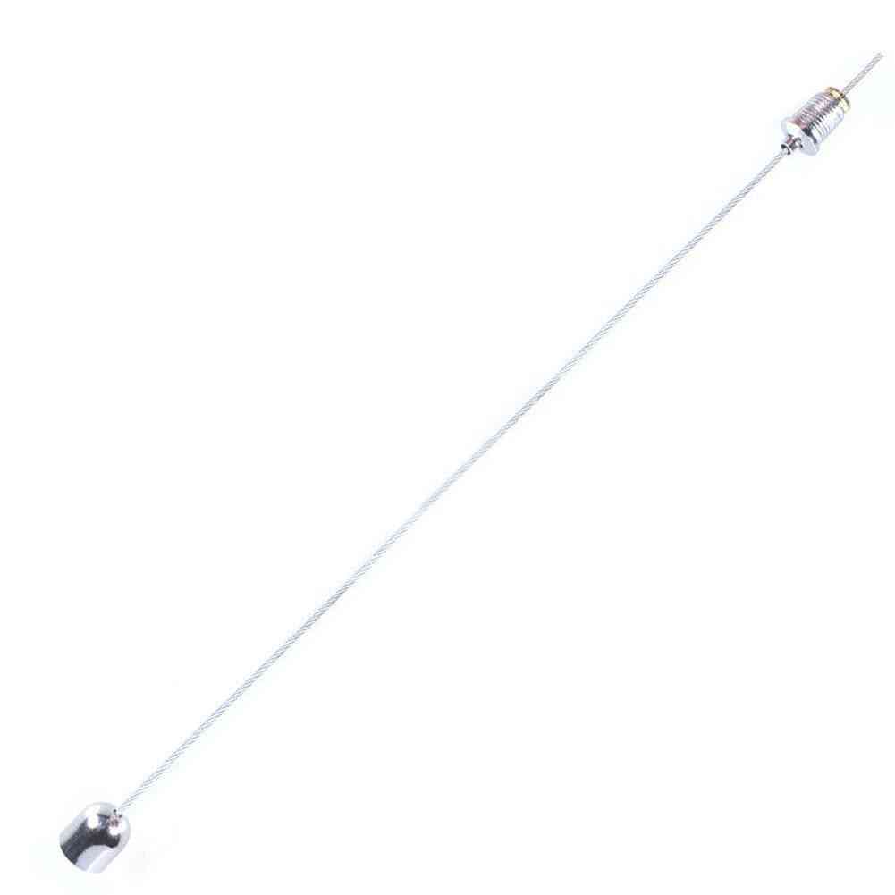 1m Stahldrähte & Schrauben - Aufhängungsmontage Draht Kit Seil LED verstellbare Lichter für Deckenleuchte, Hängedraht Zubehör (klar)