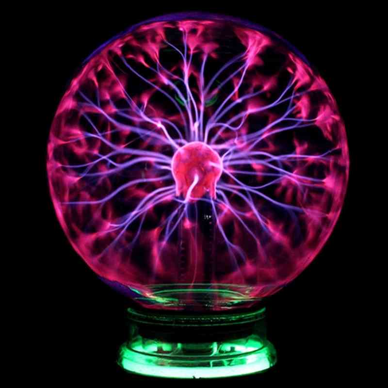 Boule de plasma magique en verre de nouveauté, lampe de nuit pour enfants - 3 pouces