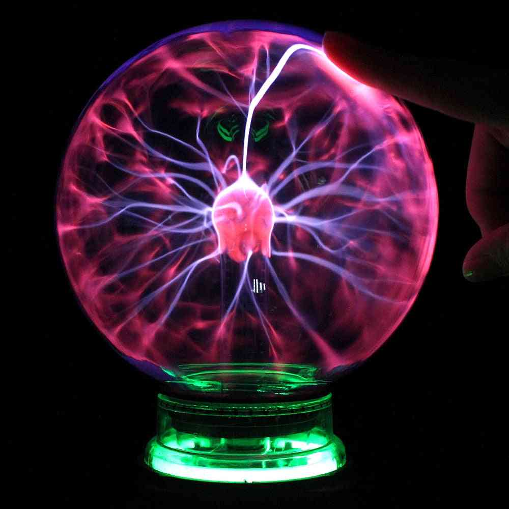 Novità luce magica sfera al plasma in vetro, lampada da notte per bambini - 3 pollici