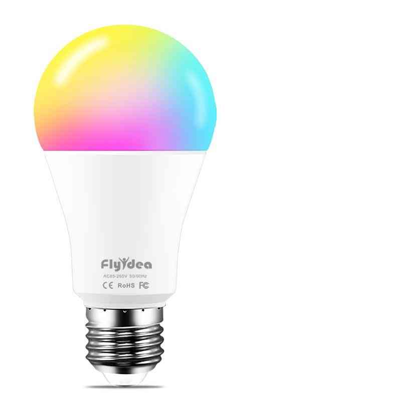 Wifi lys e27 smart led pære neon udskiftning-lampe stemmestyring, potter alexa google assistent 100w parallel indendørs belysning - varm hvid farve x4