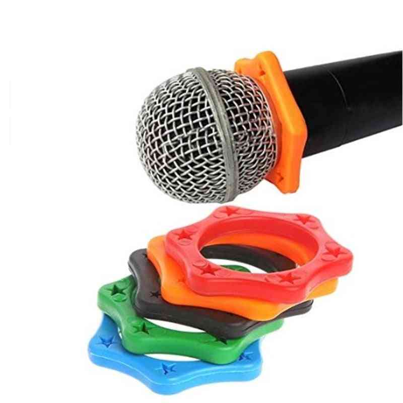 Proteção de borracha anti-deslizante anel para microfone de mão sem fio -