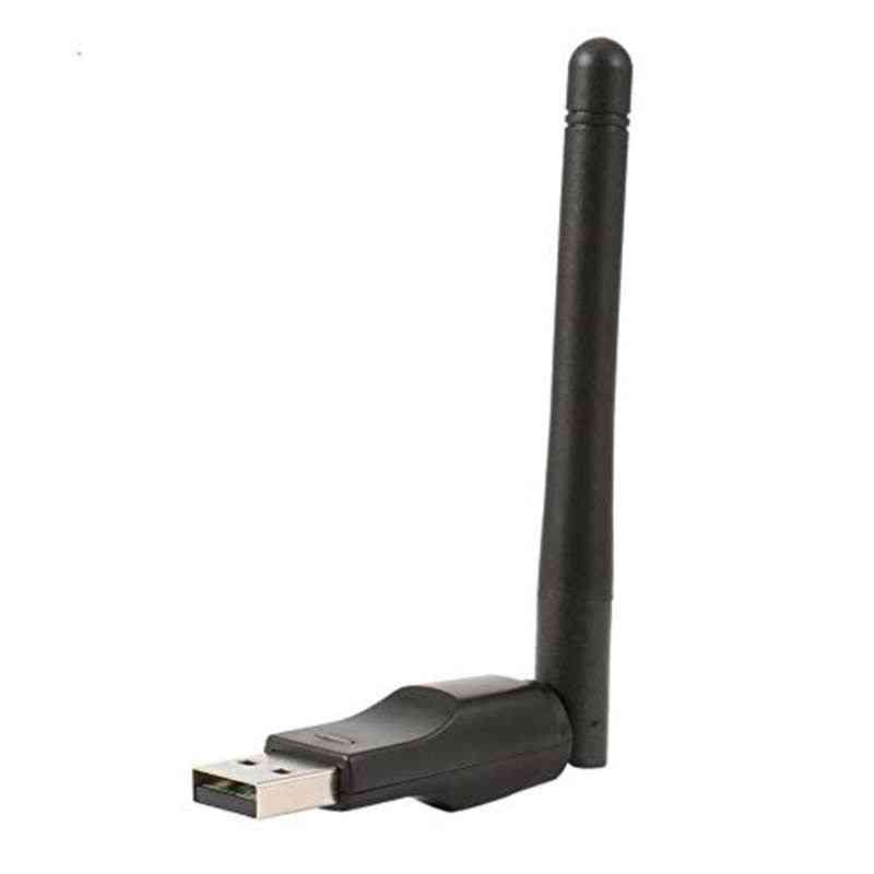 Trådløs wifi-netværksadapter 150m usb-netværkskort til pc-bærbar computer, wifi-modtager ekstern wi-fi-dongle-antenne (sort) -