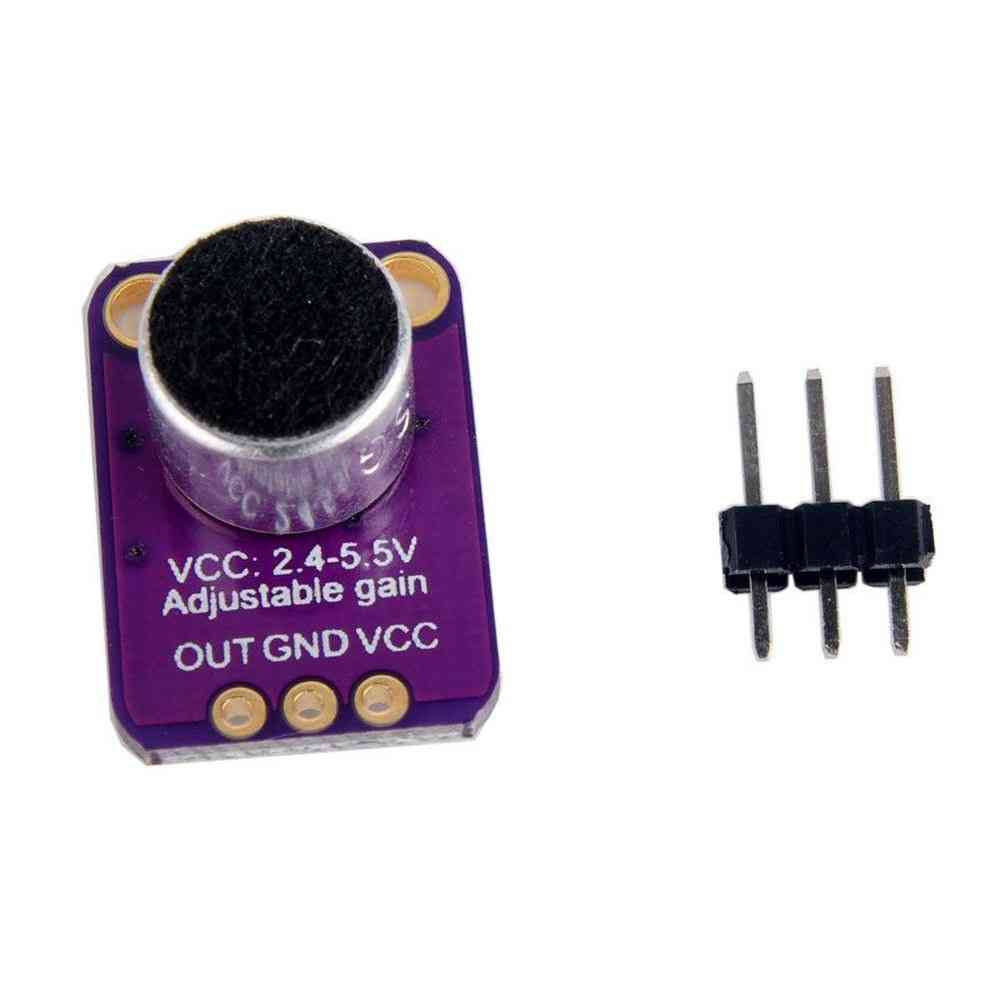 Electret Microphone Amplifier Sensor With Adjustable Gain