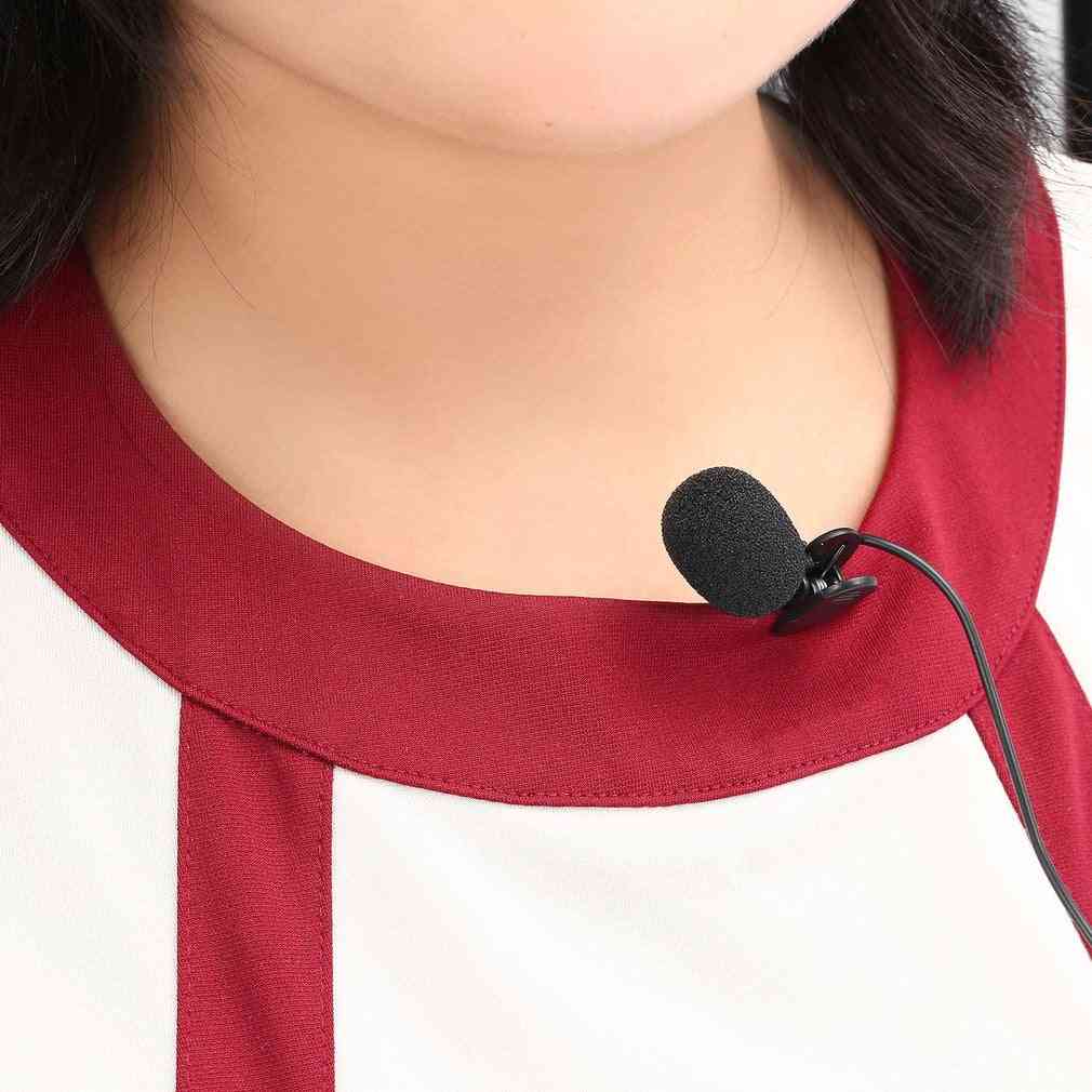 Draagbare 3,5 mm mini studio spraak microfoon microfoon met clip voor pc desktop / notebook / lezingen onderwijs -