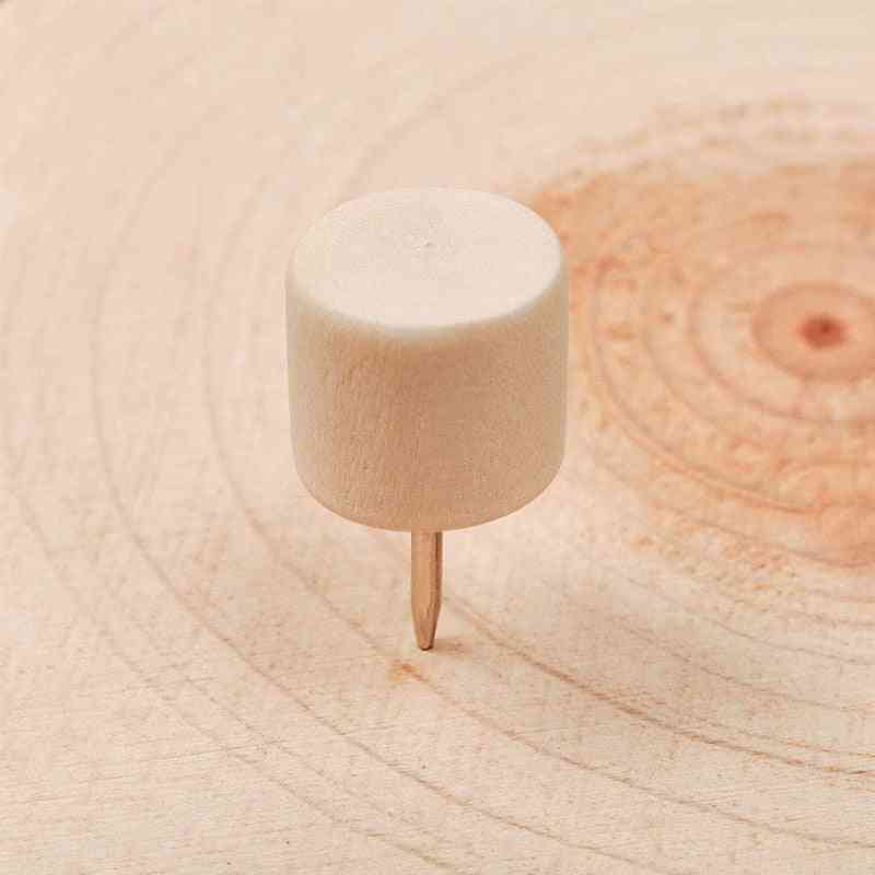 Wooden Thumbtack Drawing Push Pins For Photo Wall Soft Board