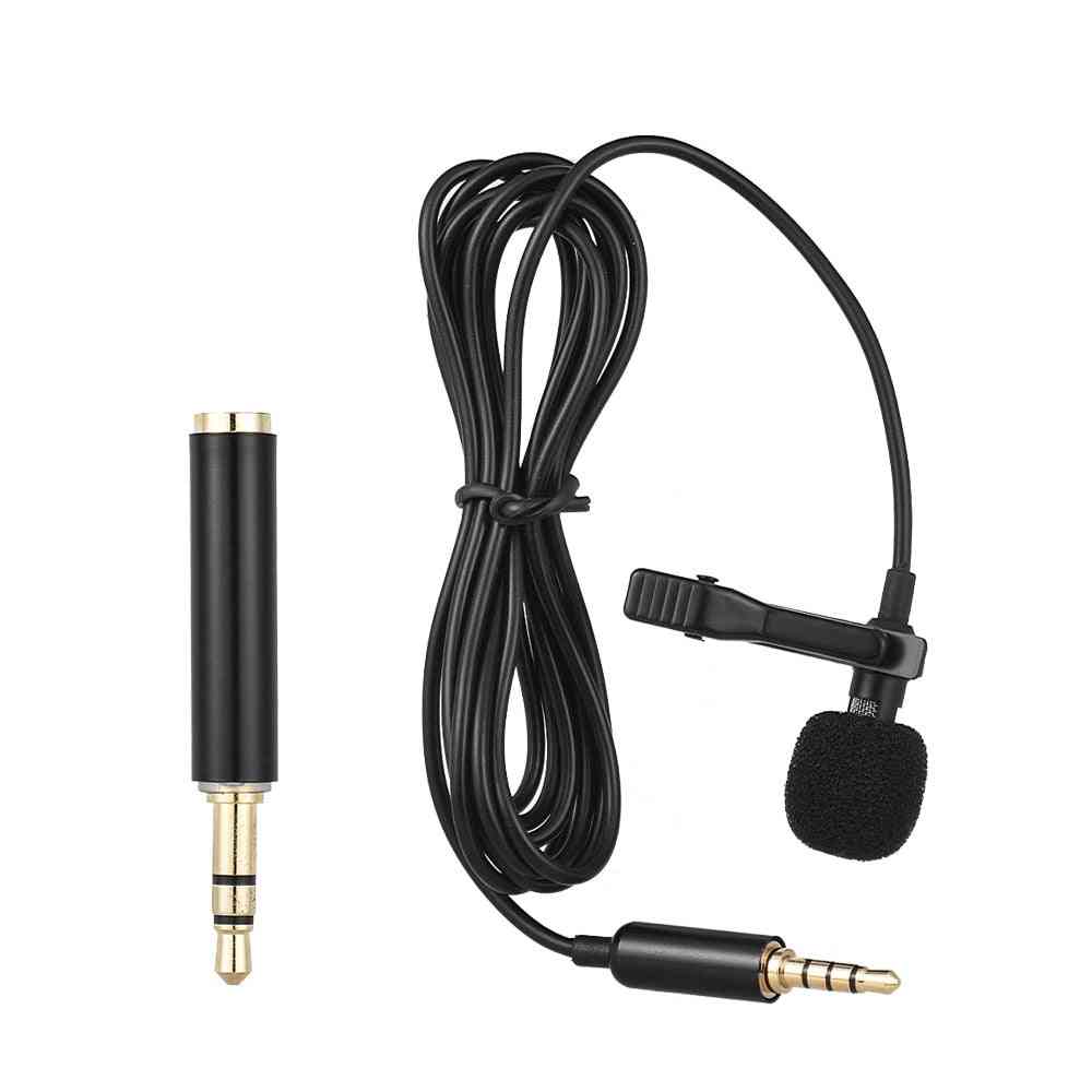 Mini Portable Clip-on Lapel Lavalier -condenser Wired Microphone