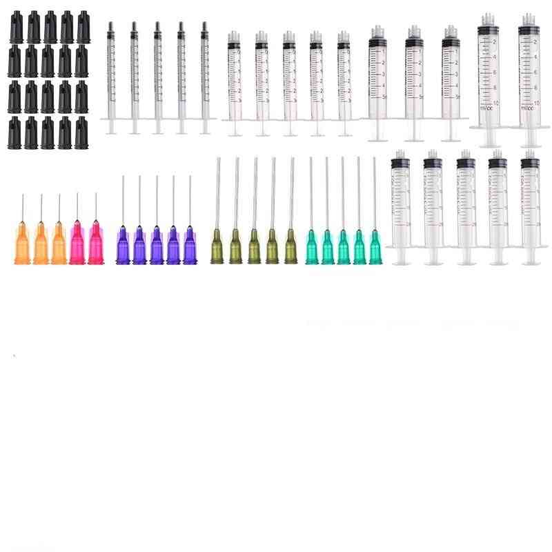 1/3/5/10/20ml Plastic Syringes With Blunt Tip Needles & Caps Industrial Use For Refilling And Measuring E-liquids
