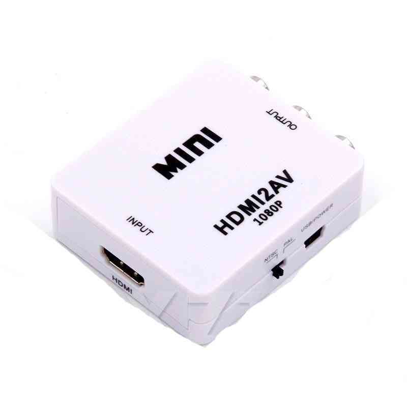Hdmi To Av Scaler Adapter, Hd Video Composite Converter Box