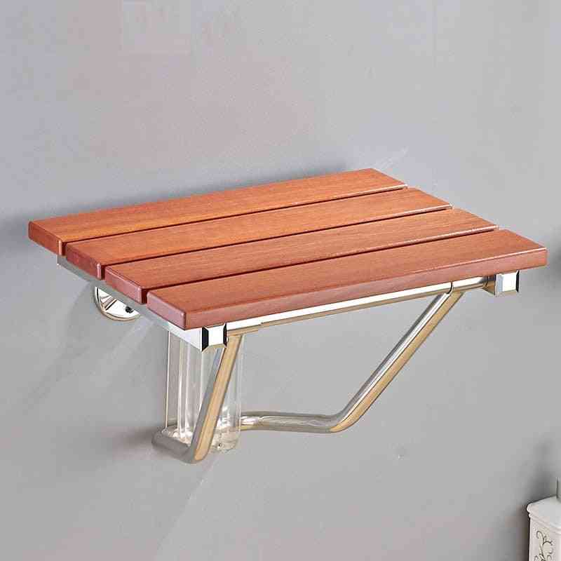 K-star banheira dobrável assento de chuveiro cadeira de relaxamento montada na parede madeira maciça (níquel preto)