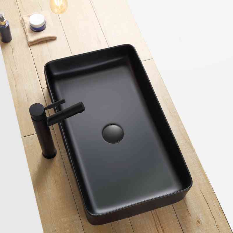 Sink Bowls Nordic Ceramic Washbasin -square Simple White
