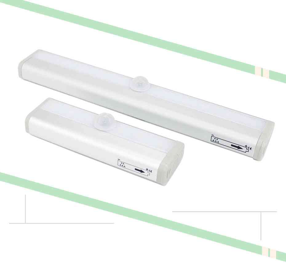 Pir bewegingssensor led kast cocina lichten aluminium batterij aangedreven led sensor bar wandlamp voor kast gang pathway