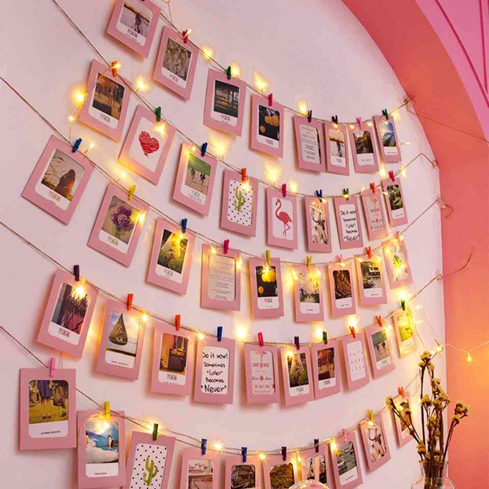 10m clip foto usb led șir lumini pentru decorarea peretelui dormitorului