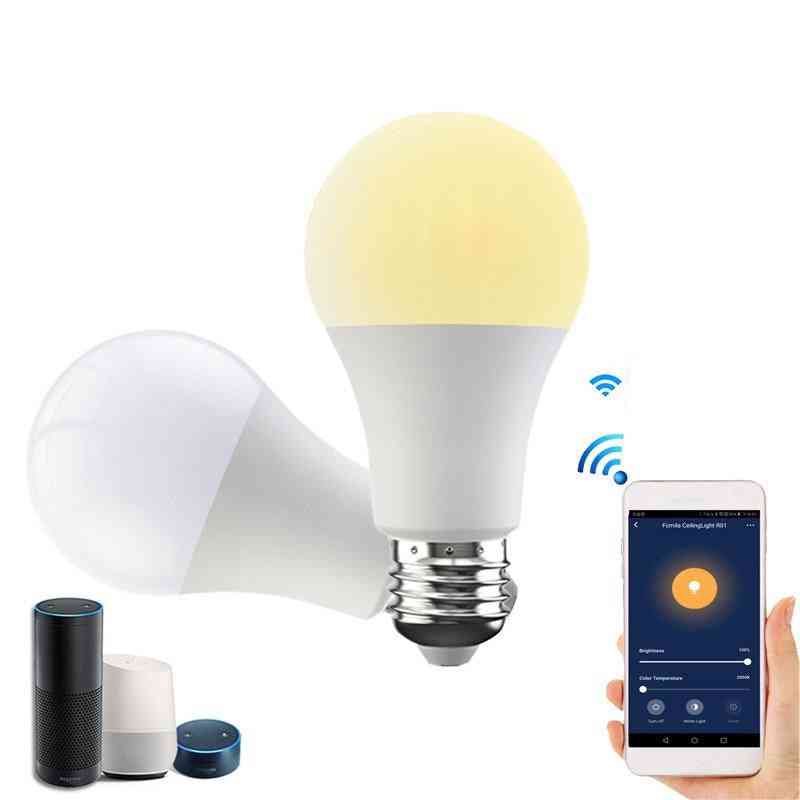 E27 / b22 smart wifi lampe dimmen glühbirne 15w kalt & warm unterstützung alexa google home - warm und kalt / e27 220v