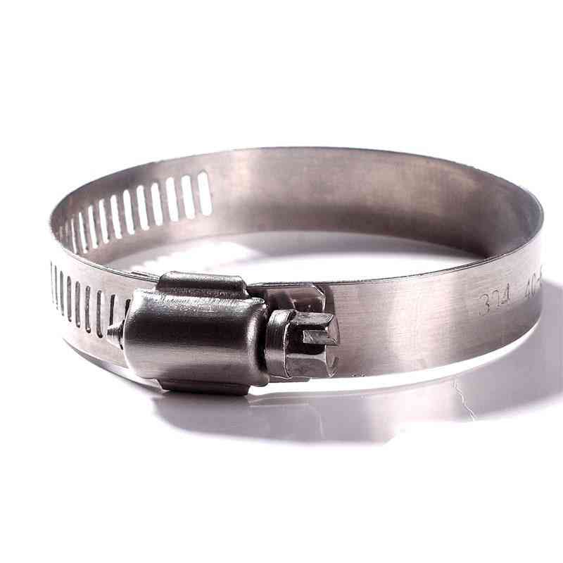 304 Stainless Steel Screw Hose Clamp For Fuel Pipe, Water Tubes