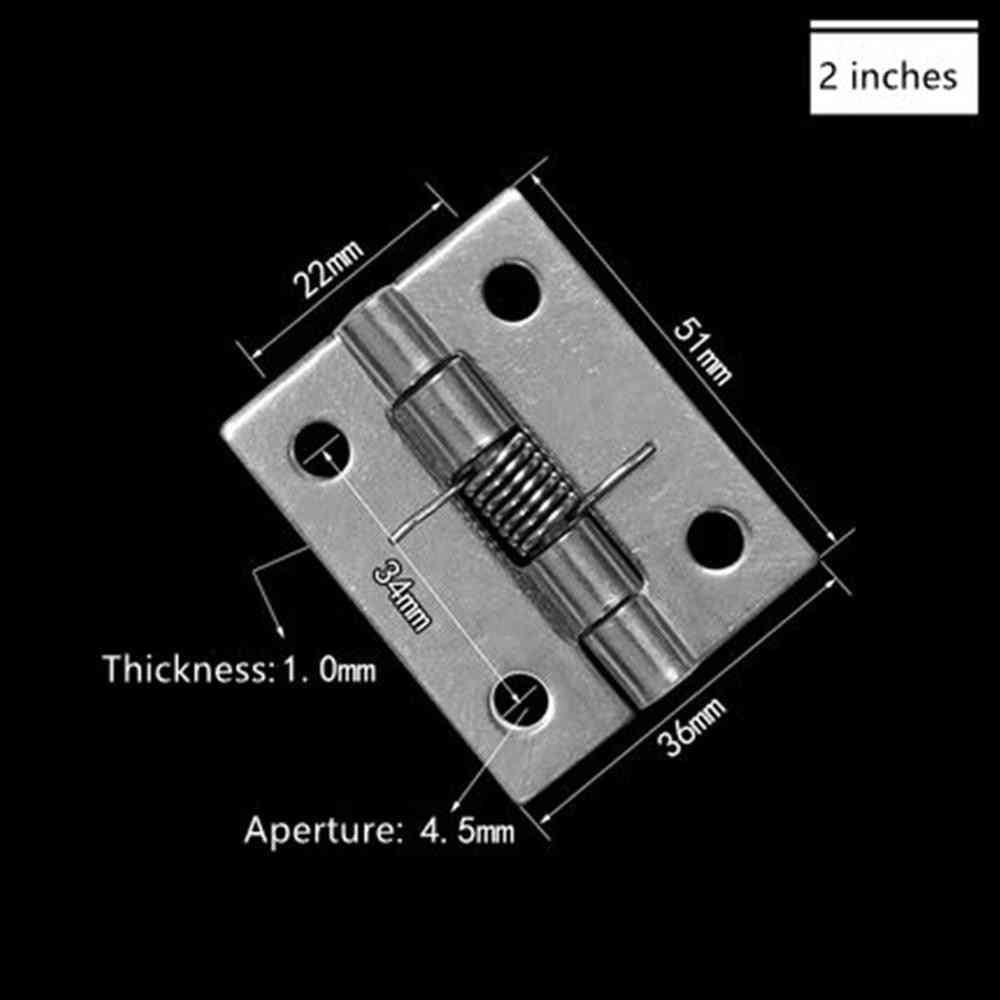 304 Edelstahl Federscharnier automatische Schranktür Kleiderschrank Hardware Zubehör - Mini-Miniaturscharnier - weiß