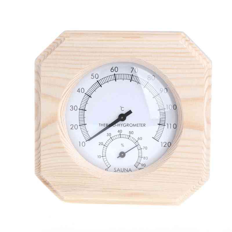 1pcs Sauna Room Wood Thermometer Hygrometer - Temperature Instrument