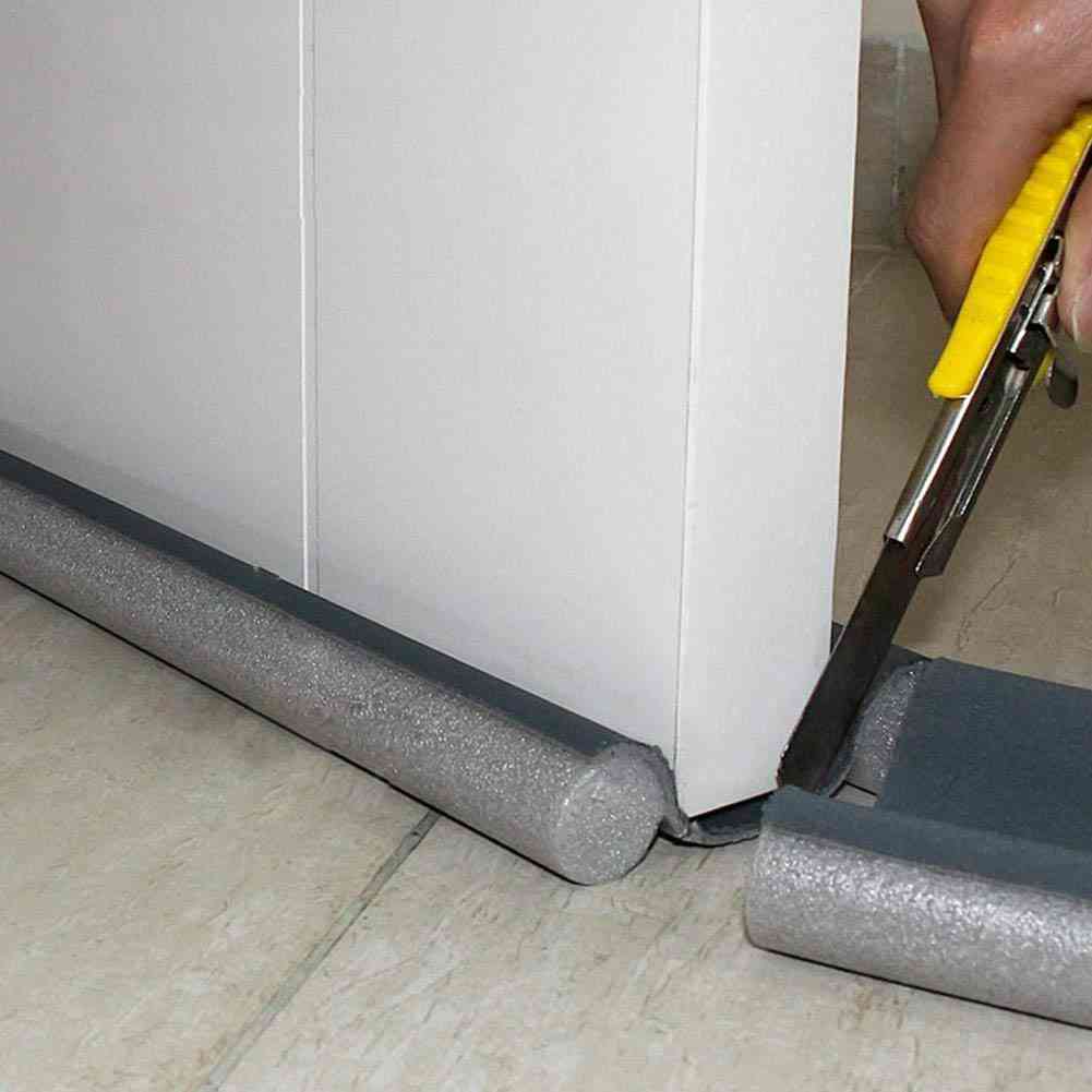 Lydisoleret dørforsegling støvtæt stripdørproppestop under dørforsegling til sikkerhedsdørfejning (2pxx95cm lang) -