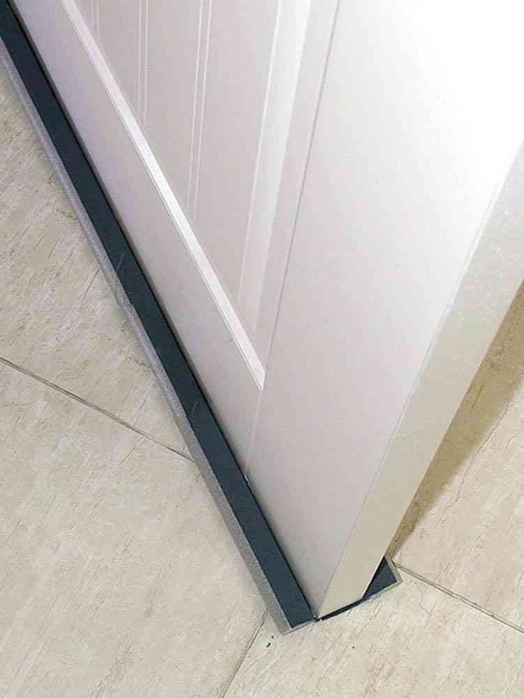 Sello de puerta insonorizado Tira a prueba de polvo Tapón de tiro de puerta debajo del sello de puerta para barrido de puerta de seguridad (2 piezas x 95 cm de largo)