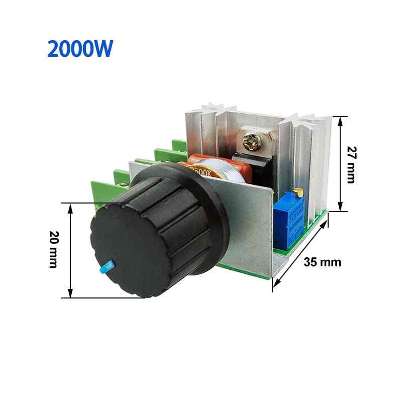 2000 / 4000W hög effekt, tyristor elektronisk spänning, AC 220V regulator dimningshastighet temperaturreglering med försäkringsskal - 2000W