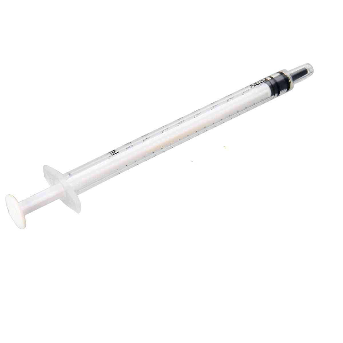 20 piezas 1 ml jeringa de inyección de plástico desechable para rellenar herramientas de medición de nutrientes - líquidos de mezcla de alimentación sin agujas -