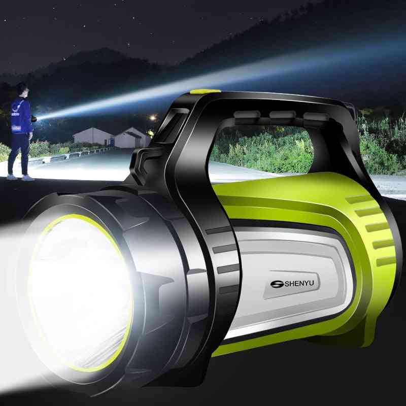 20w, Super Bright, Handheld And Portable-usb Rechargeable Search Light