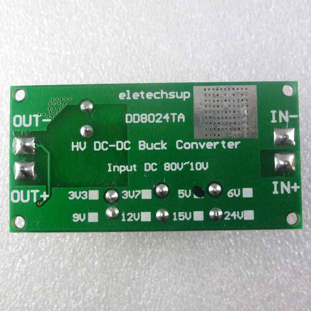 Ebike dc-dc converter, buck step-down regulator module 80v / 72v / 64v / 60v / 48v / 36v / 24v naar 15v / 12v / 9v / 6v / 5v / 3.3v - out3v3 met terminal